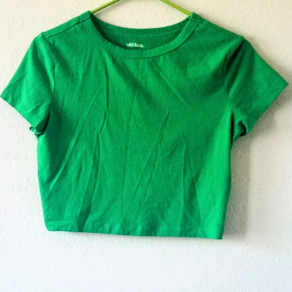 Slightly Cropped Green Top